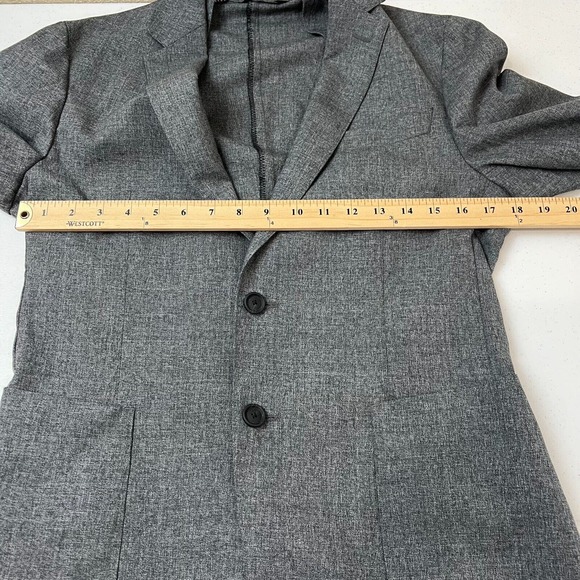 Boss Hugo Boss Men's 2 Button Reda 120 Blazer Jacket Long Sleeve Gray SZ 46 - Picture 10 of 13